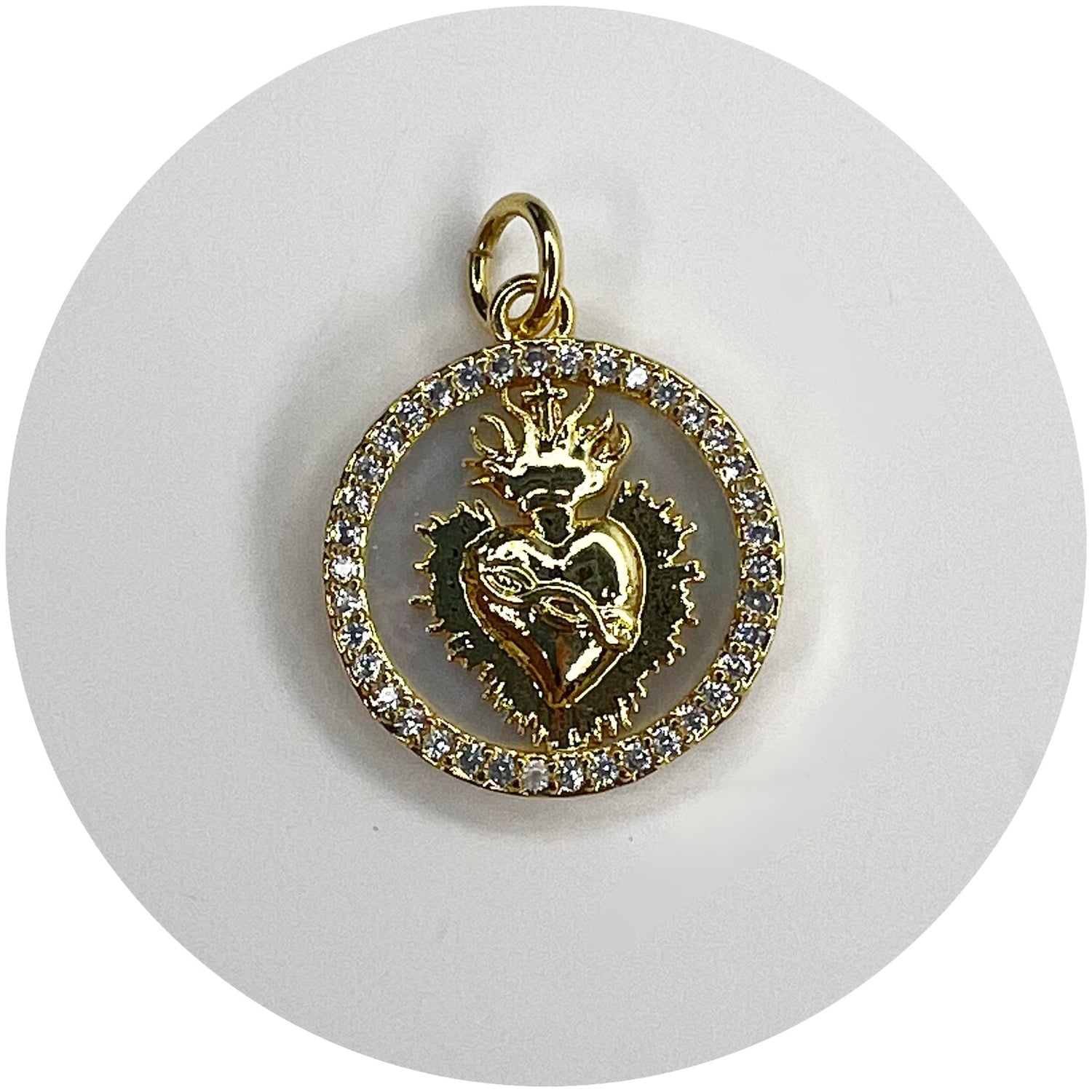 Mother of Pearl Sacred Heart Pendant