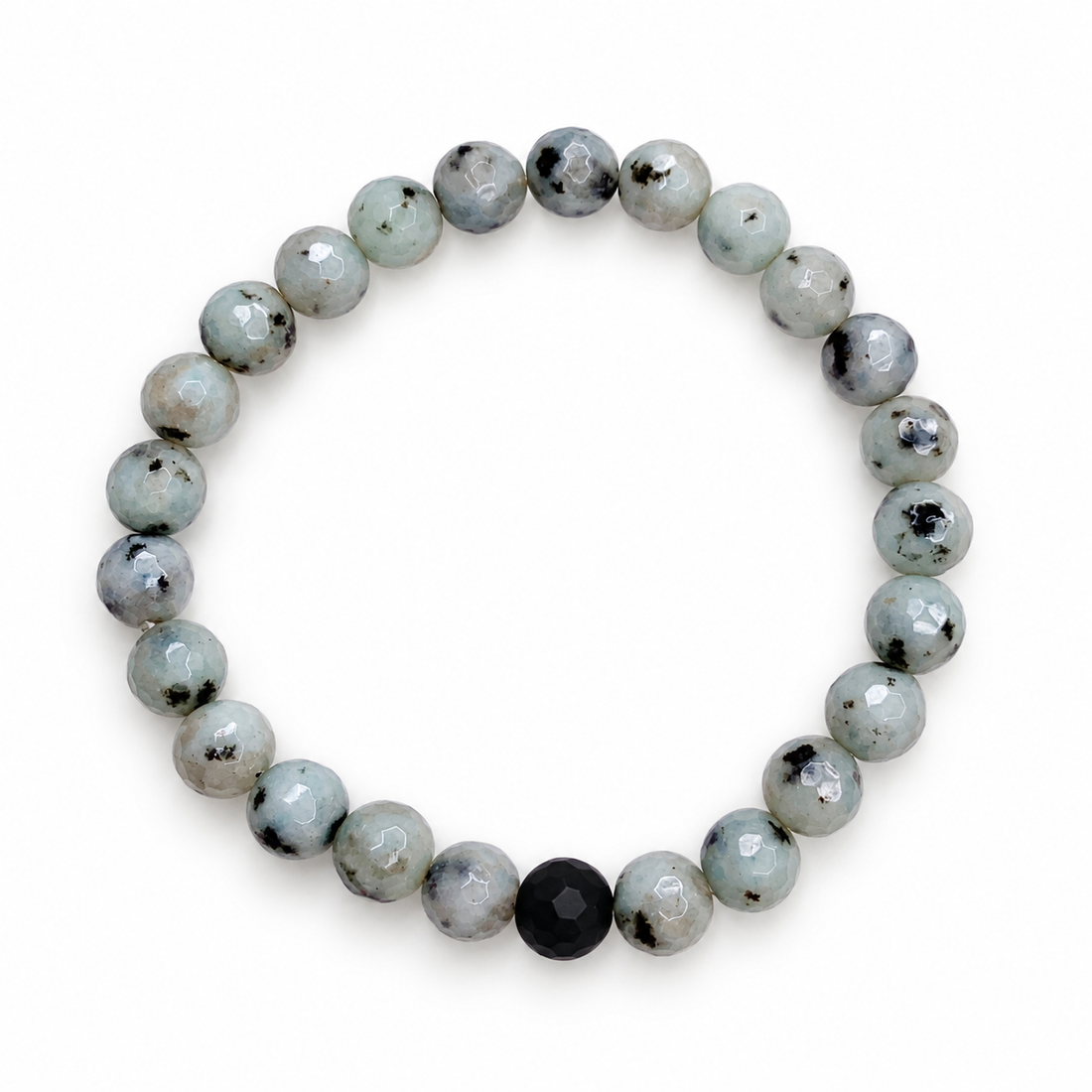 Mens Kiwi Jasper with Black Onyx Accent - Oriana LaMarca Designs