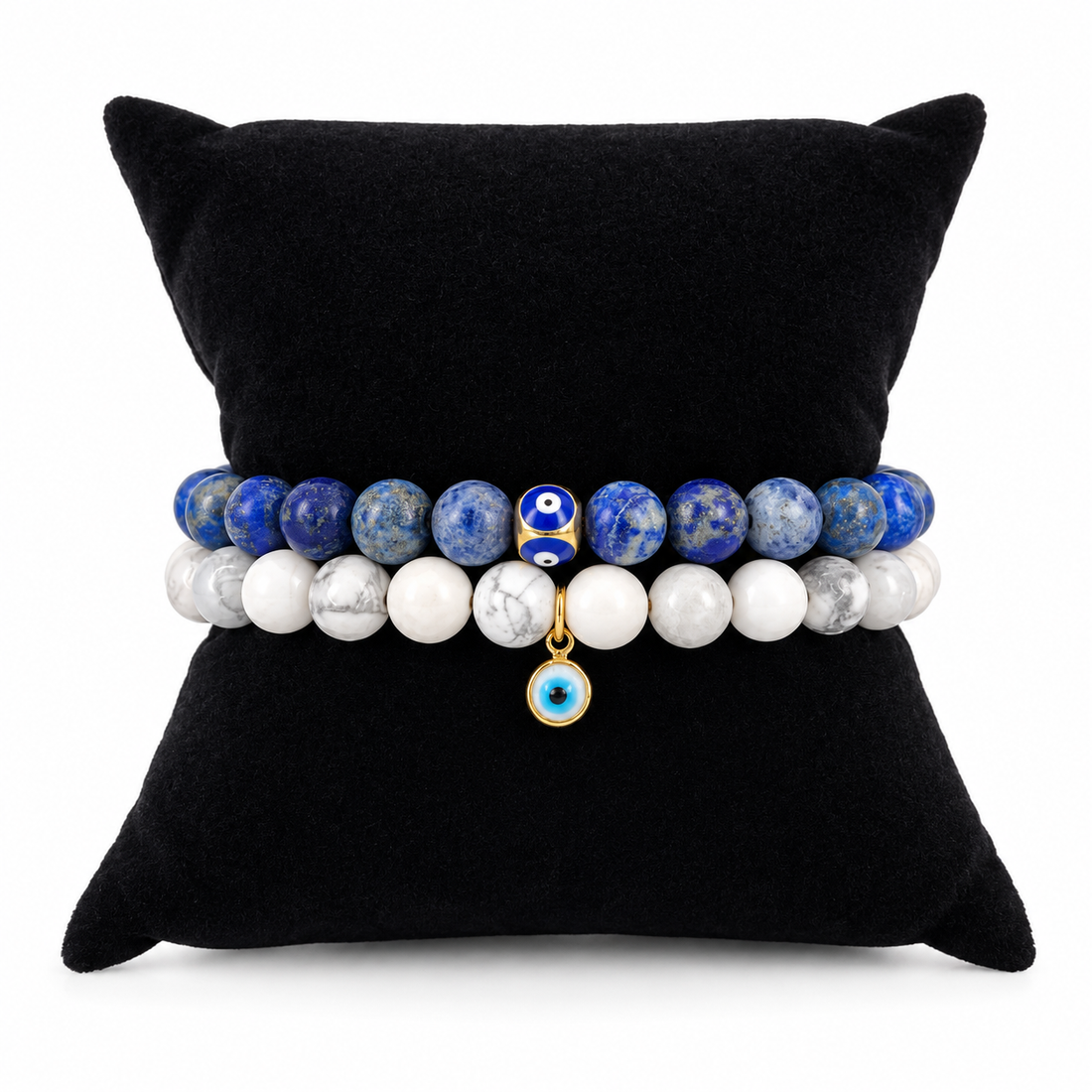 Mens Greek Chic Arm Party on white studio background