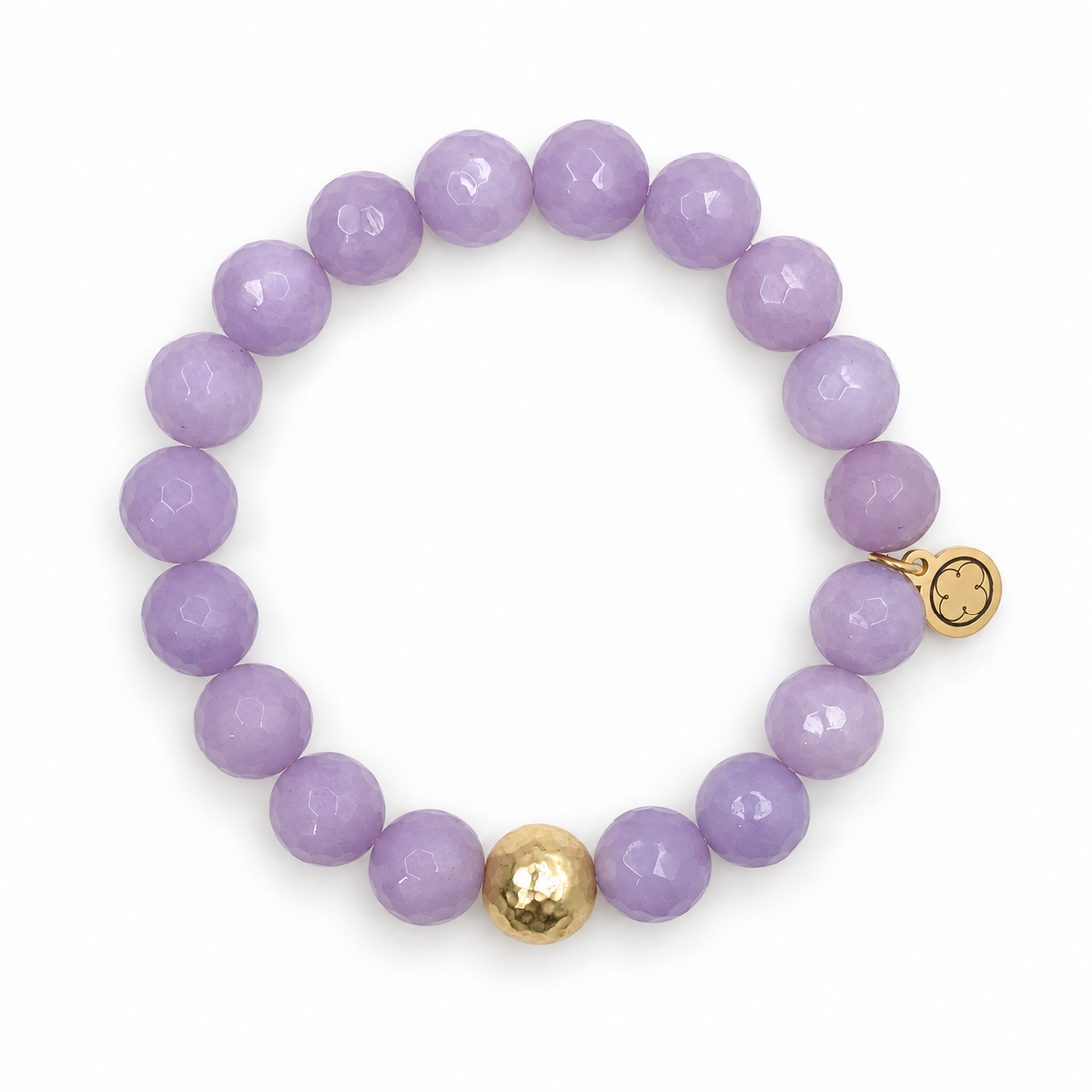 Lavender Jade with Hammered Gold Accent - Oriana LaMarca Designs
