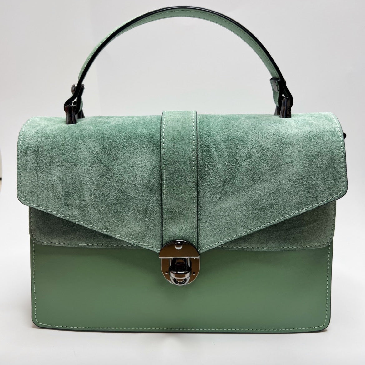 Angelina Mint Leather Handbag