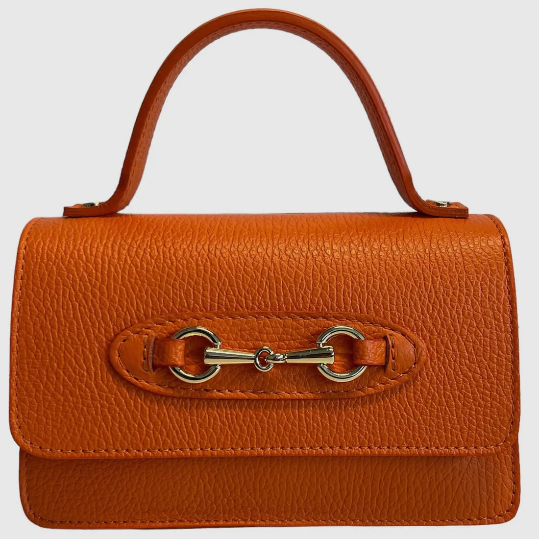 Angelina Orange Leather Handbag
