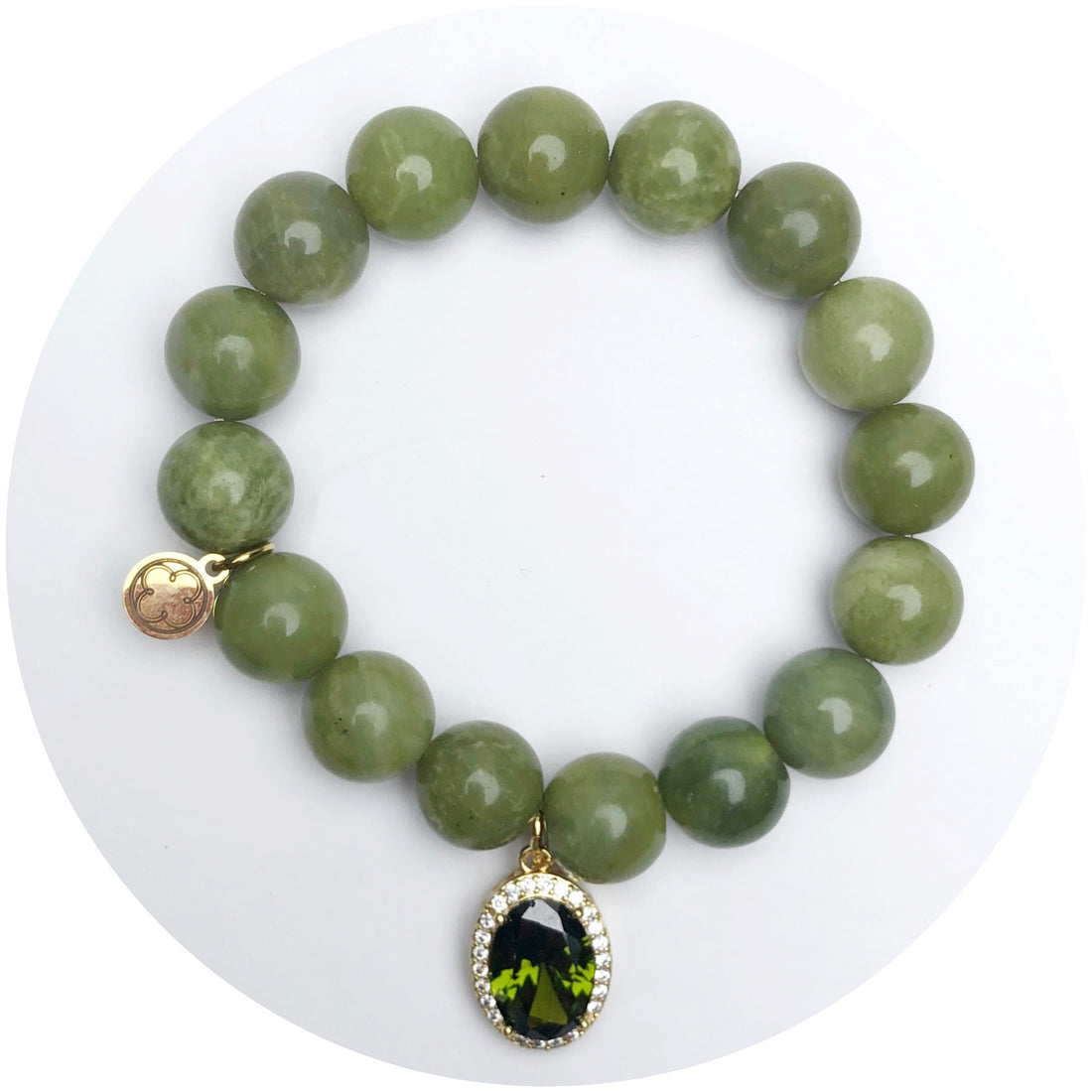 Green Garnet with Pavé Green Hidden Gem