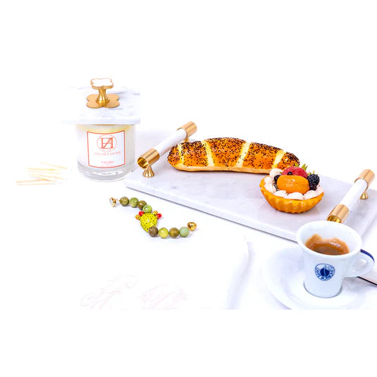 Le Gemme White Quartz Marble Tray