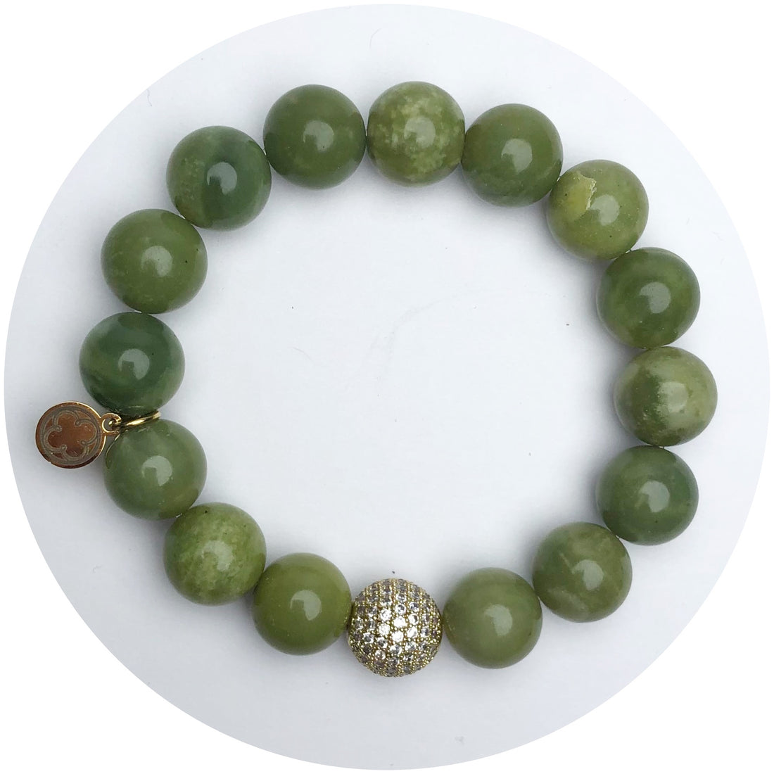 Green Garnet with Micro Pavé Gold - Oriana Lamarca LLC