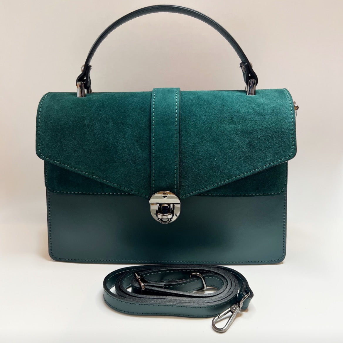 Angelina Emerald Leather Handbag