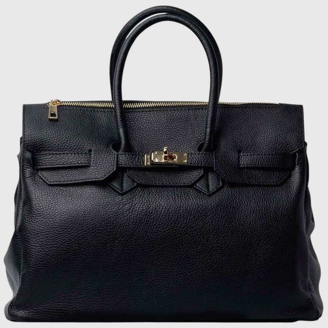 Monica Black Leather Handbag