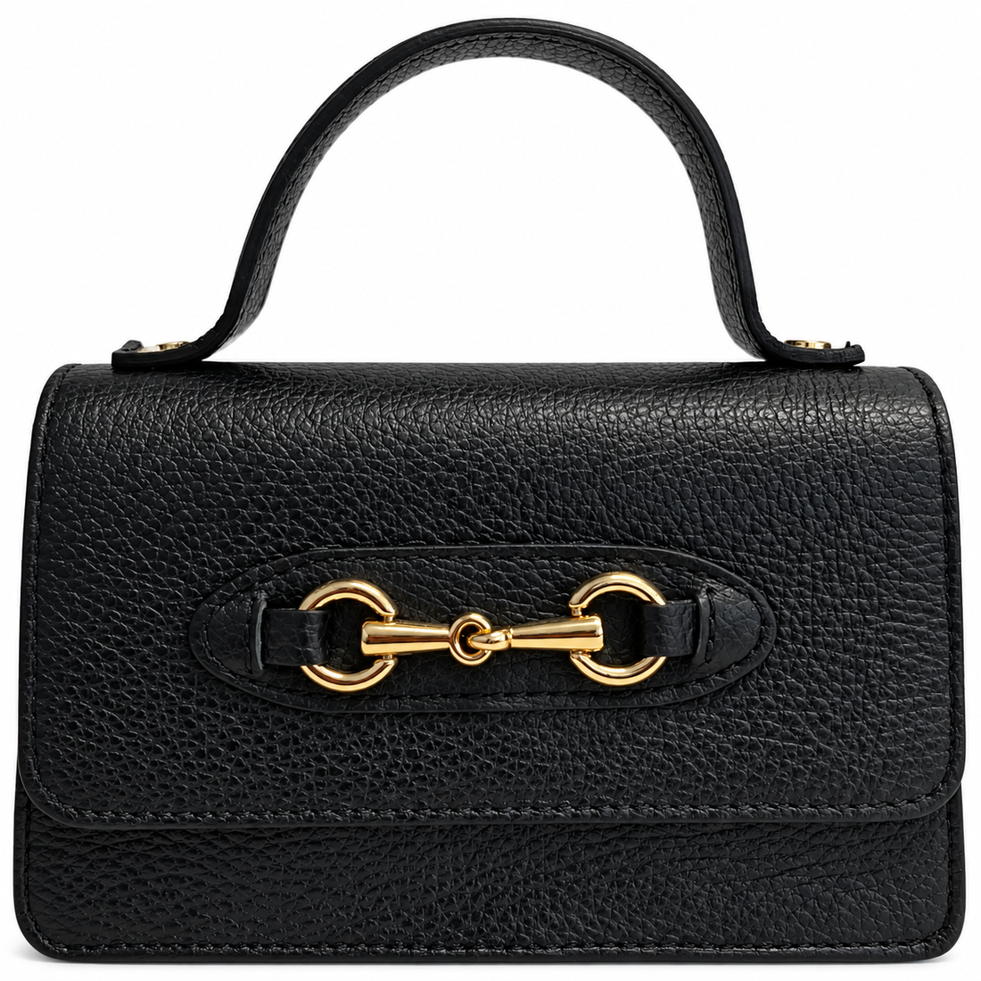 Angelina Black Leather Handbag - Oriana LaMarca Designs