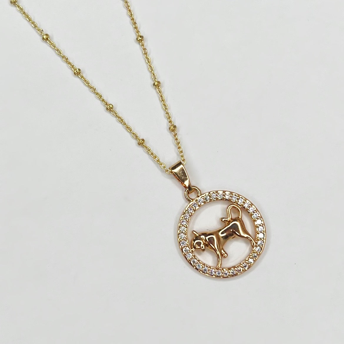 Pavé Taurus Necklace