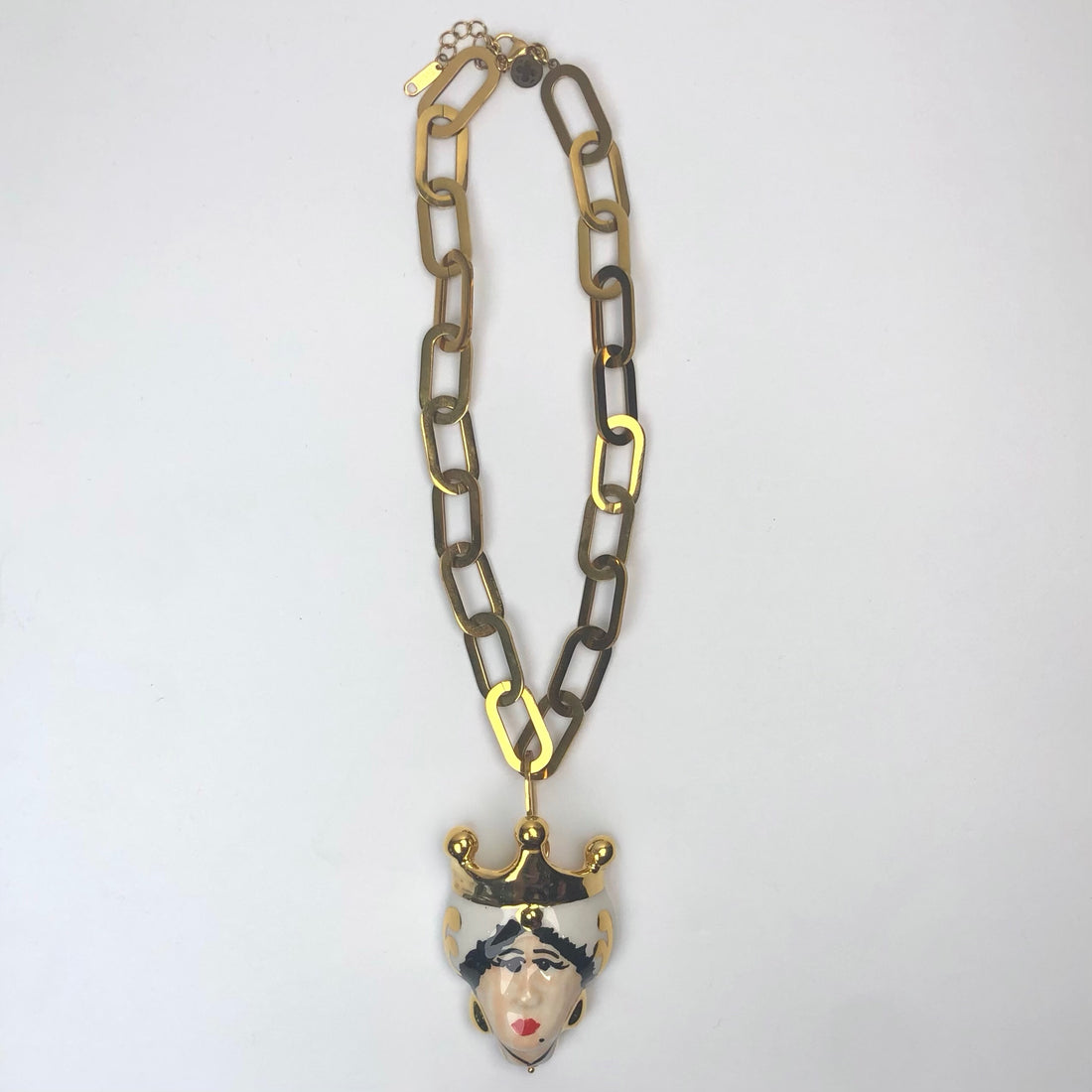 La Regina Ceramic Testa Di Moro Necklace - Oriana Lamarca LLC
