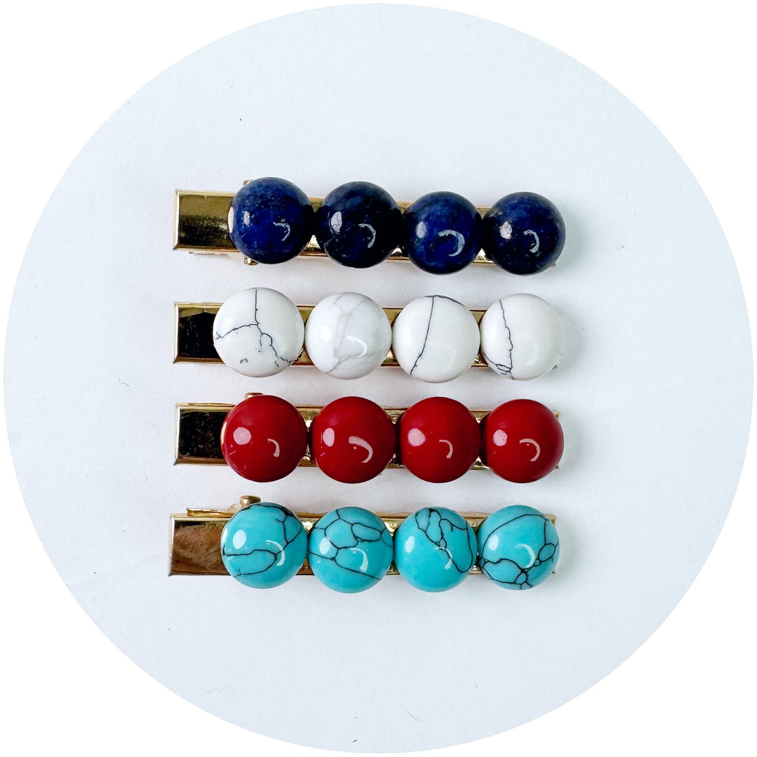 Pretty and Patriotic Gemstone Hair Party