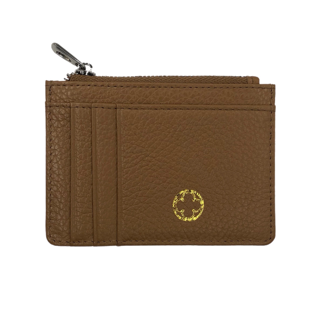Camel Leather Zip Wallet - Oriana Lamarca LLC