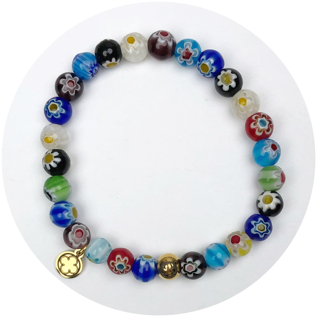 Mens Millefiore with Gold Accent