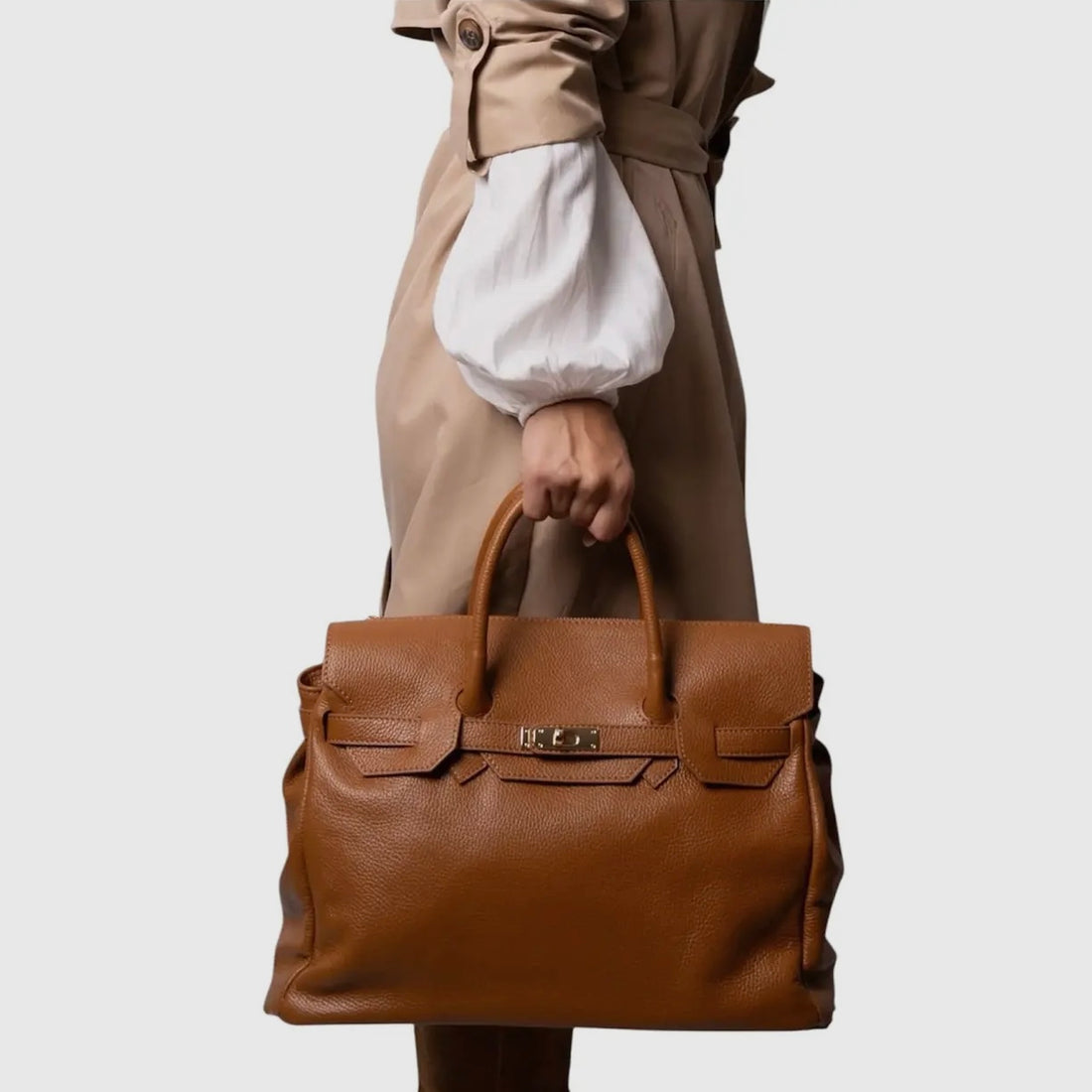 Monica Natural Leather Handbag - Oriana Lamarca LLC