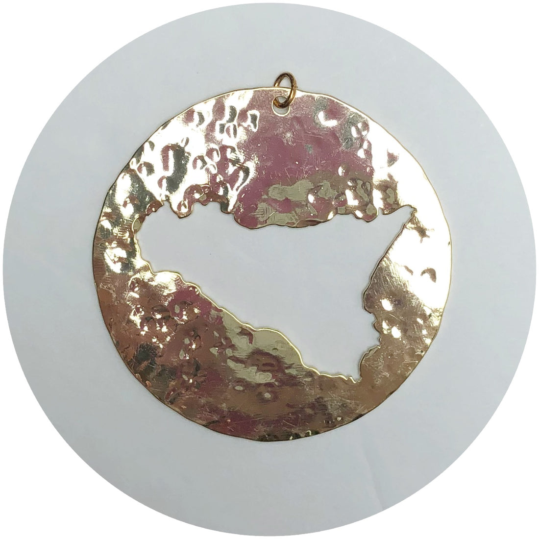 Sicily Island Large Round Cutout Pendant - Oriana Lamarca LLC