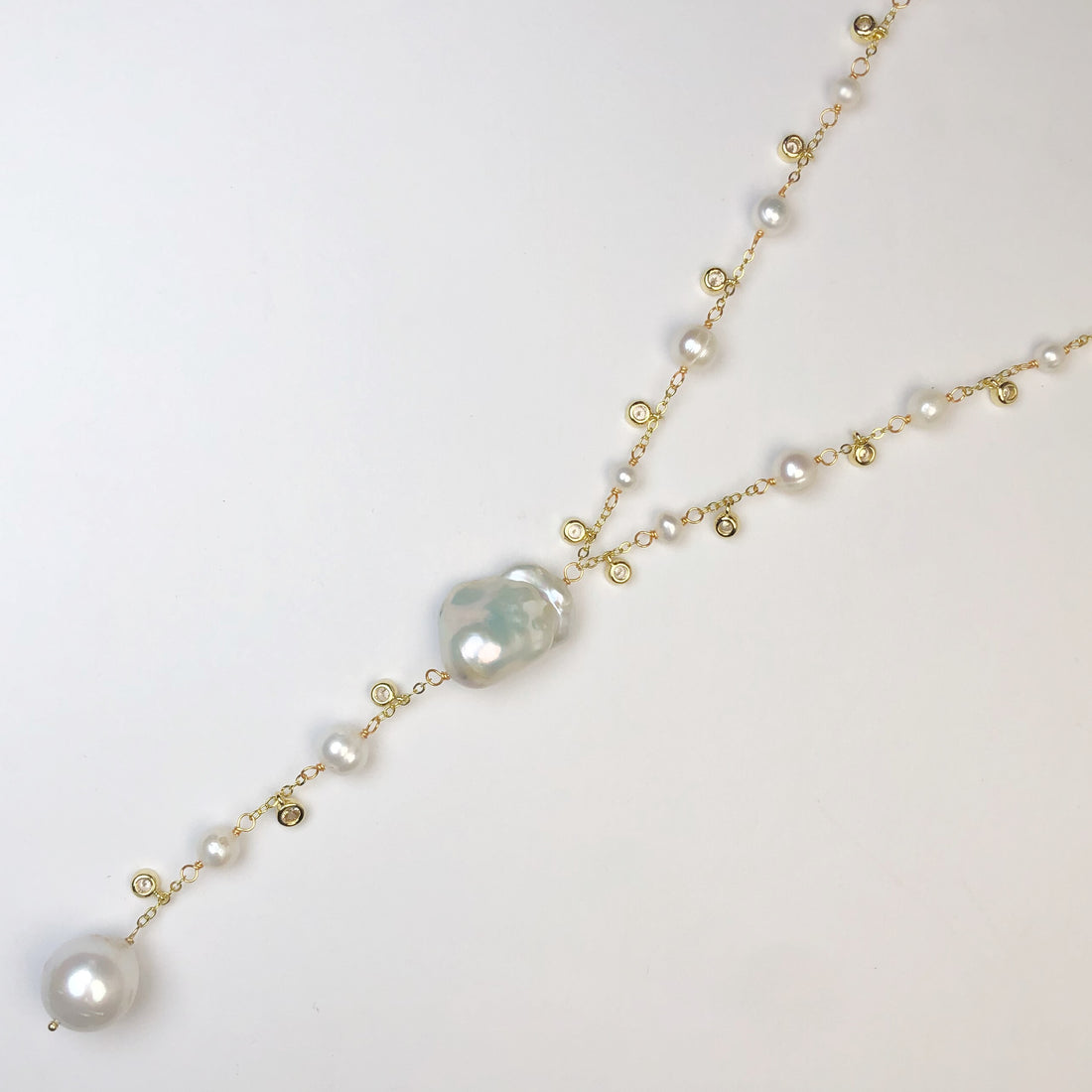 Freshwater Pearl Lariat - Oriana Lamarca LLC