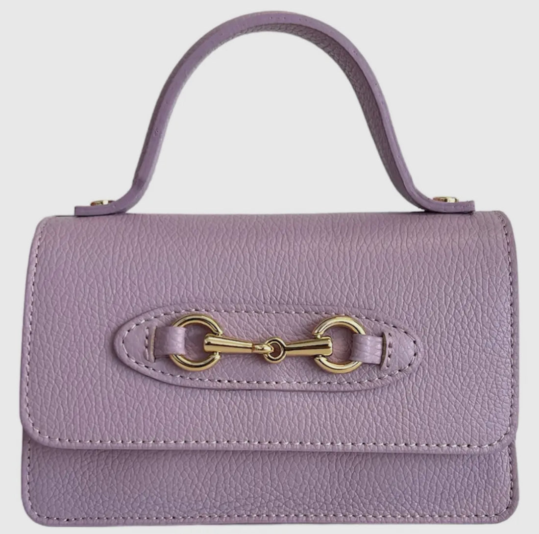 Angelina Lavender Leather Handbag