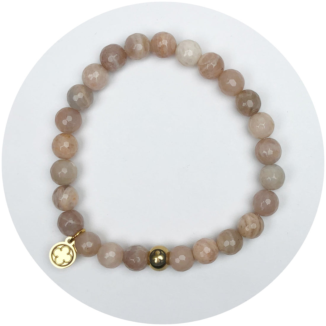 Mens Desert Moonstone with Gold Accent