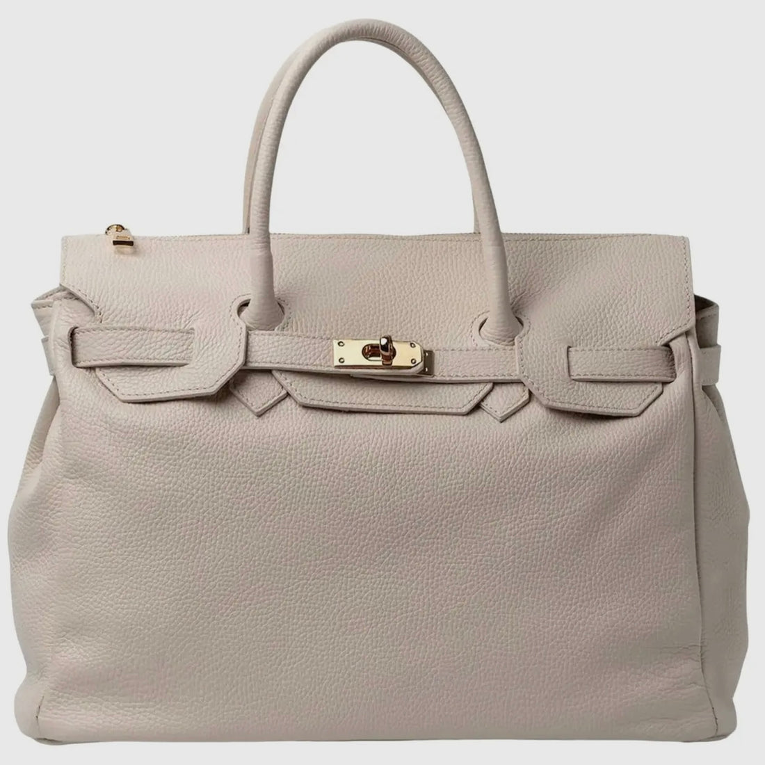 Monica Creme Leather Handbag - Oriana Lamarca LLC