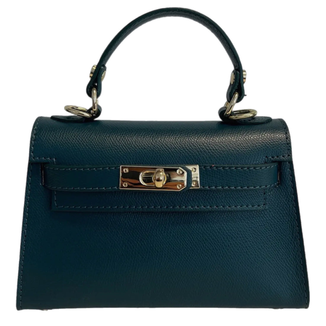 Sophie Teal Leather Handbag - Oriana Lamarca LLC