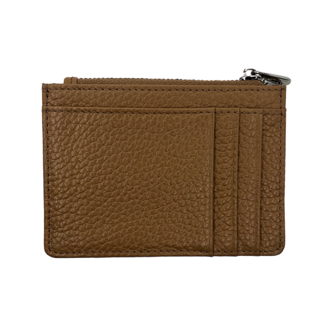Camel Leather Zip Wallet - Oriana Lamarca LLC