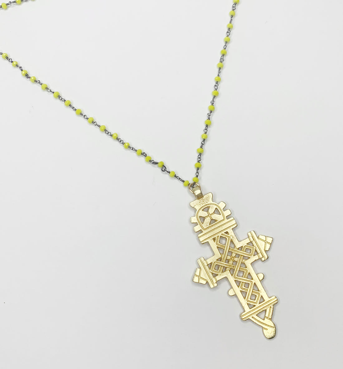 Gold Valentina Cross Necklace