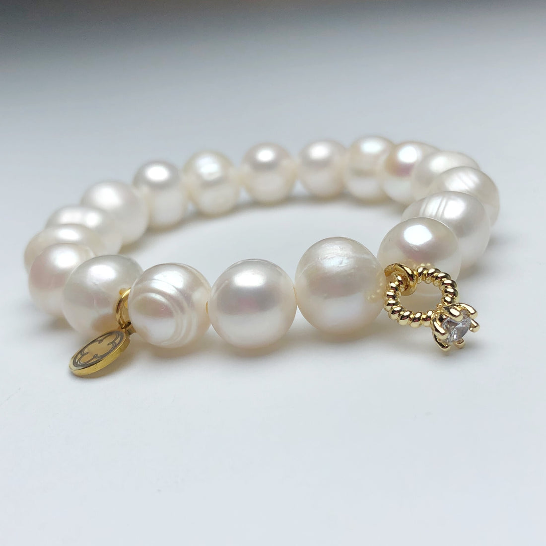 Freshwater Pearls with Diamond Ring Pendant - Oriana Lamarca LLC