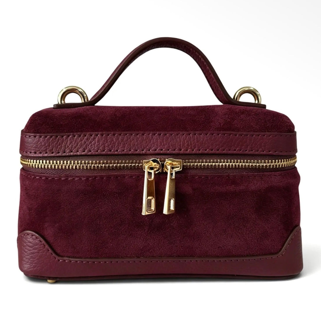 Frankie Marsala Suede Handbag
