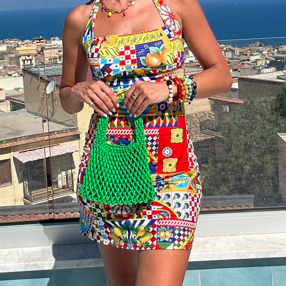 Catie Crochet Green Mini Bag – Oriana Lamarca Designs