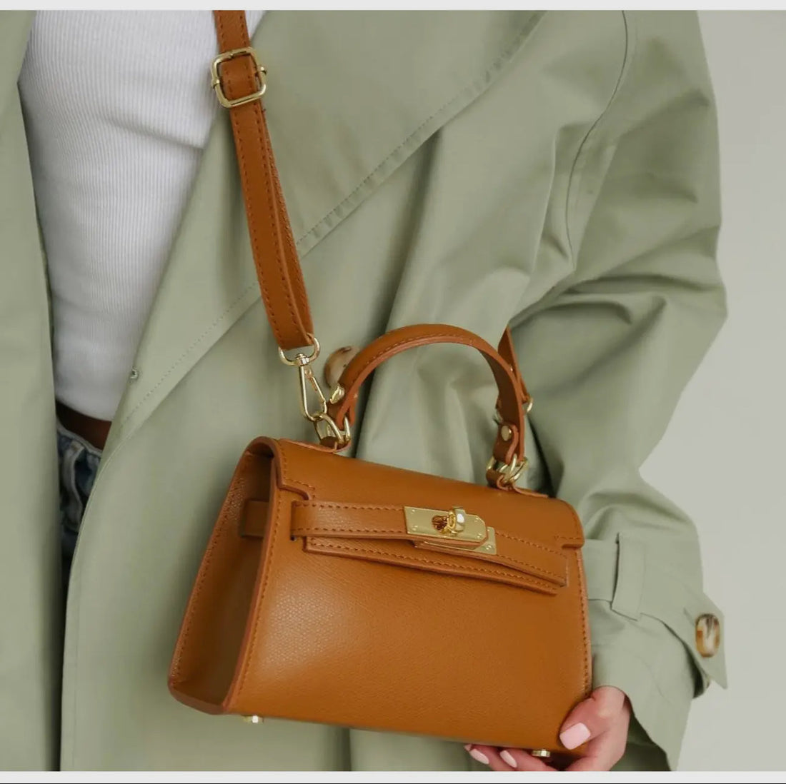 Sophie Teal Leather Handbag - Oriana Lamarca LLC