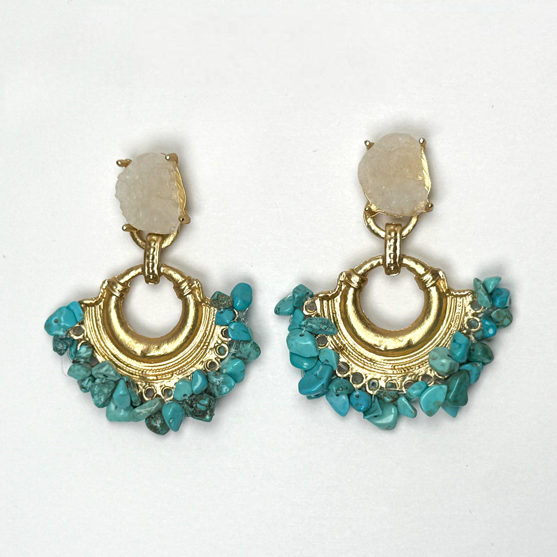Aurora Turquoise Coral Earring - Oriana Lamarca LLC
