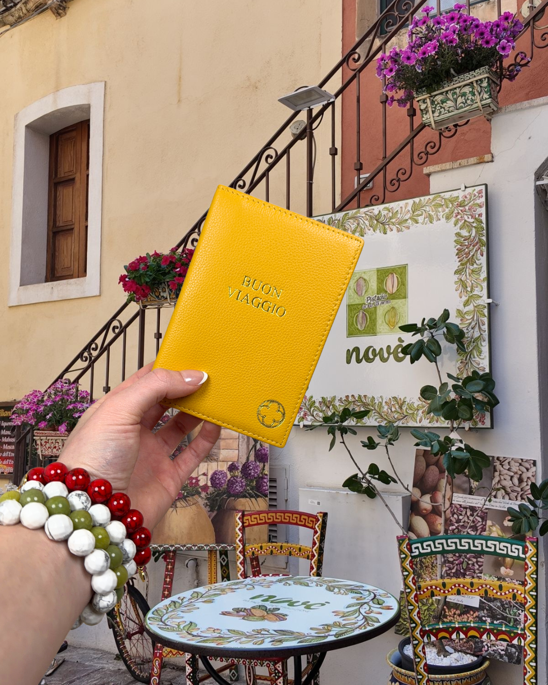 Yellow Leather Passport Cover