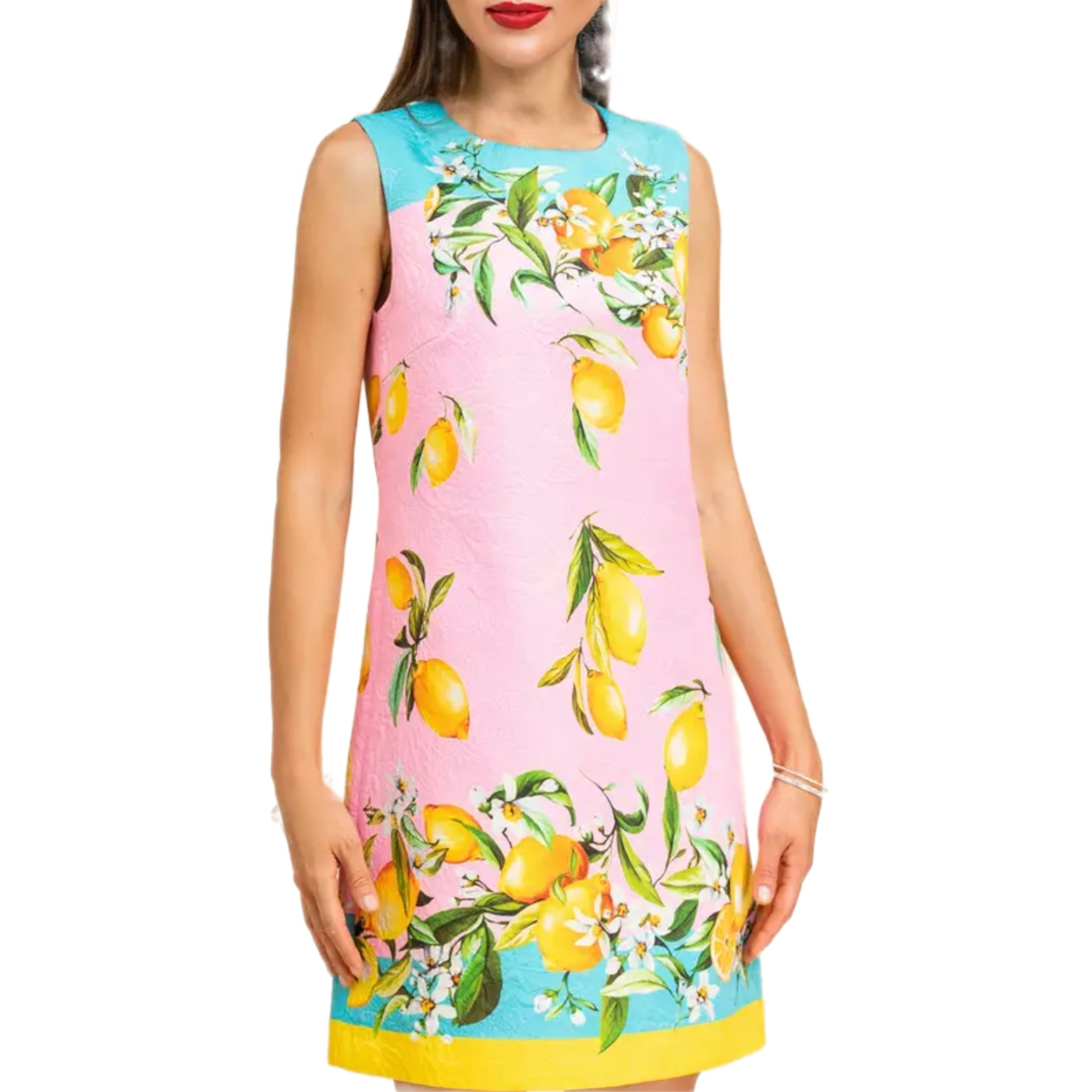 lemon print dress women Pink Lemon Shift Dress by Dolce Vita Chic, Large