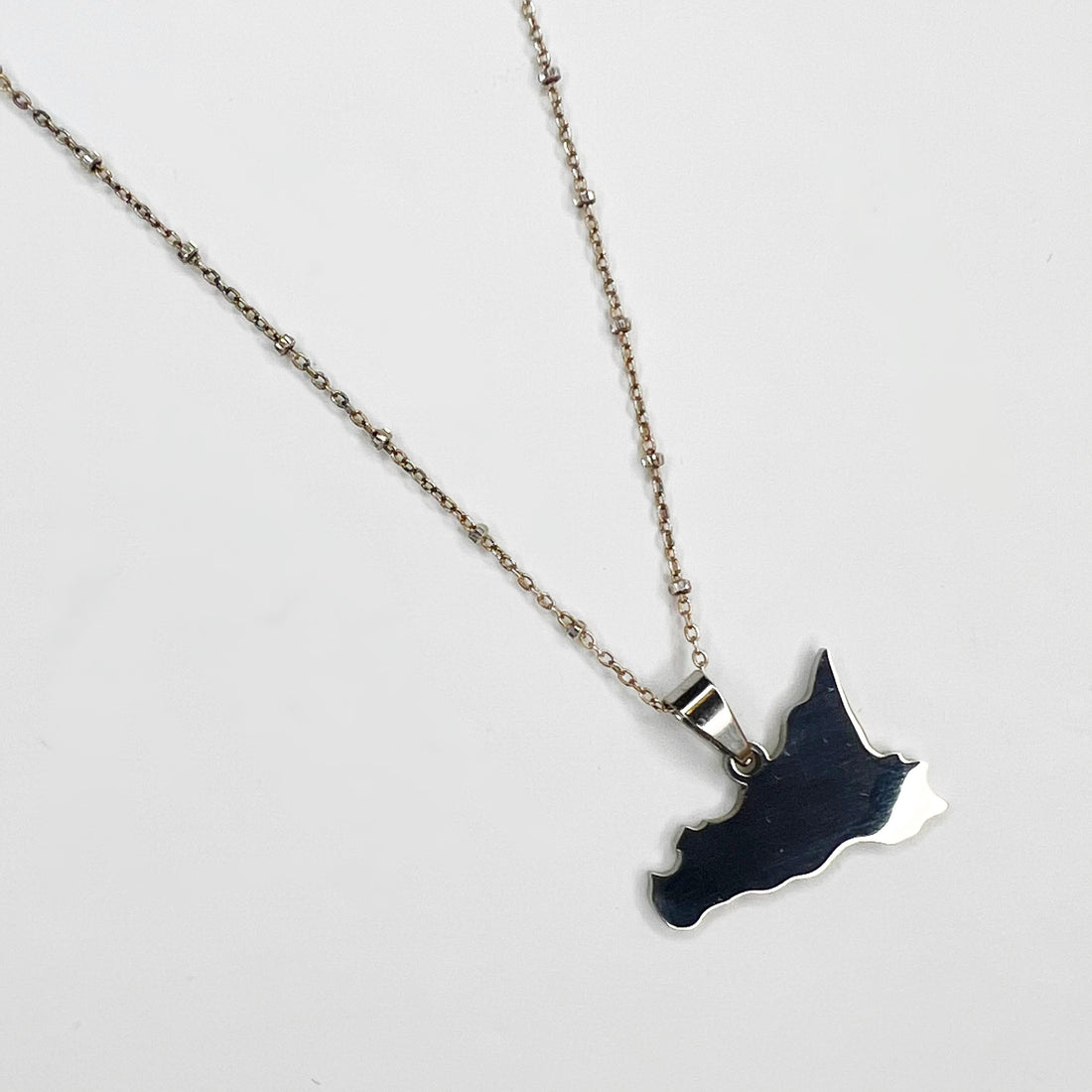Sicily Island Silver Necklace