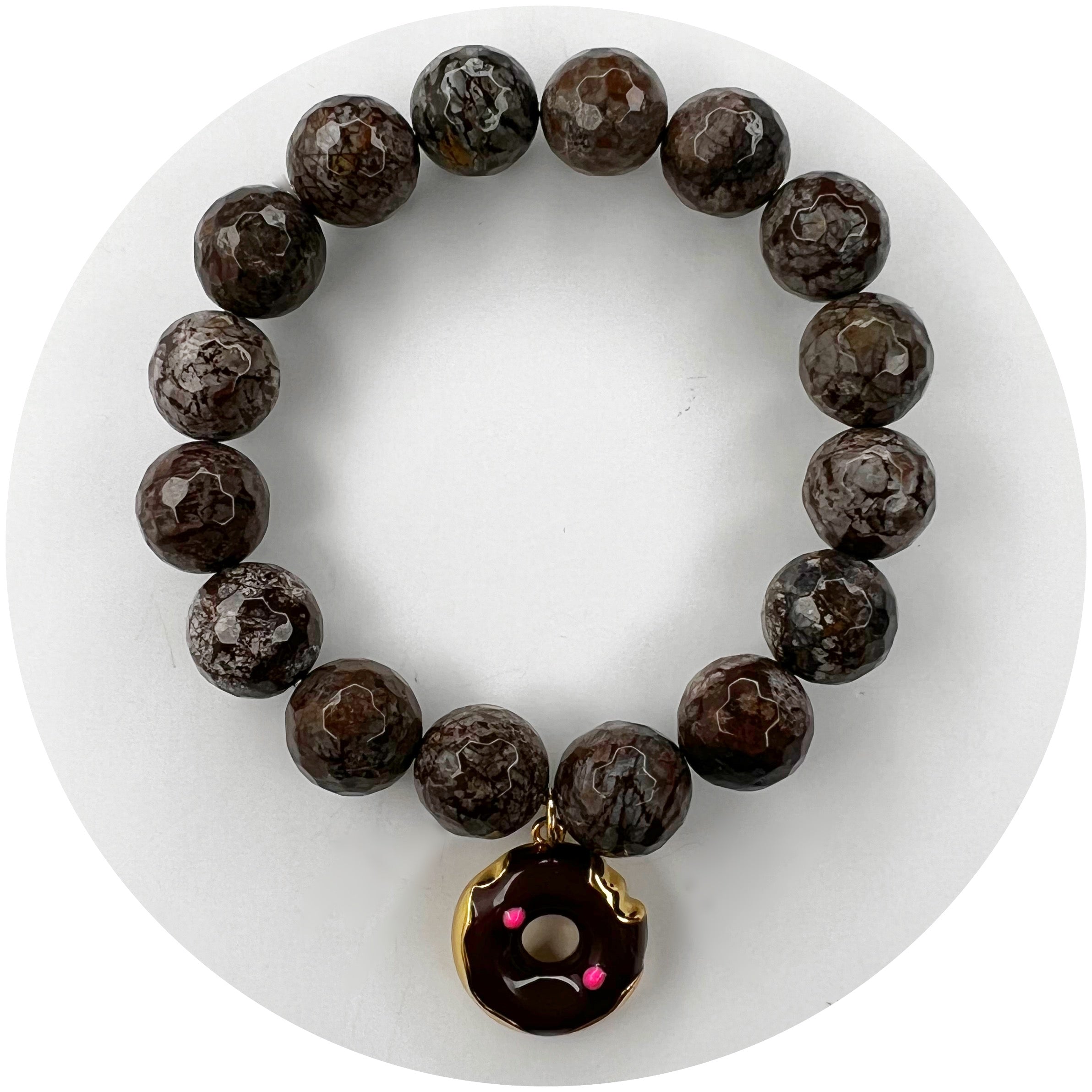 Cola Brown Jasper with Donut Pendant
