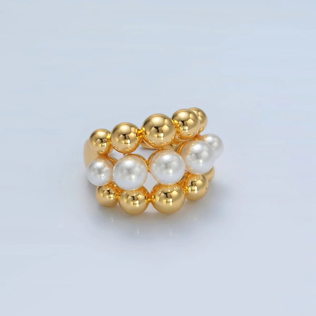 Triple Band Pearl Ring - Oriana Lamarca LLC