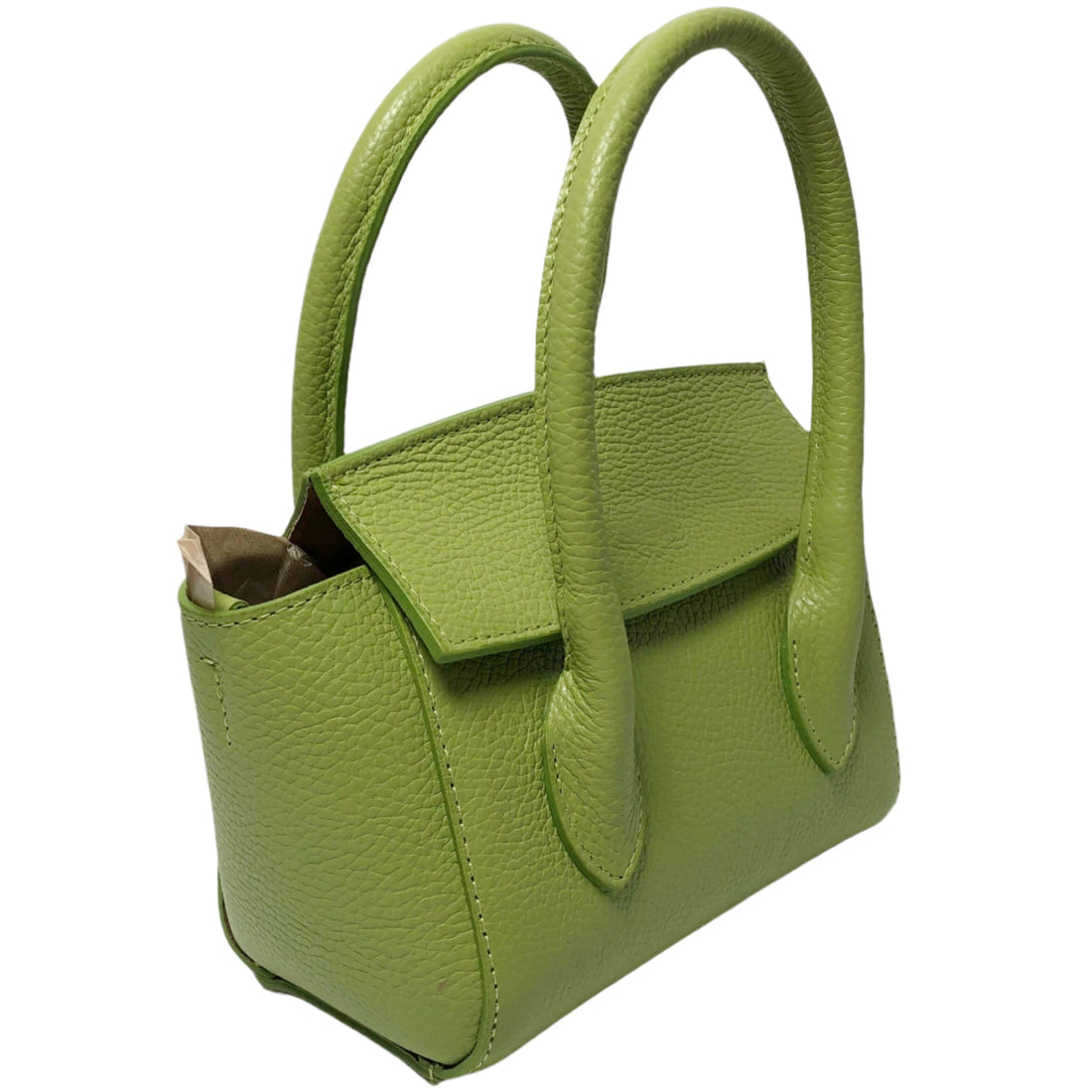 Martina Apple Green Leather Handbag