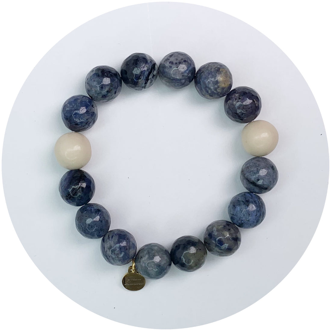 Ocean Blue Lapis with Cream Riverstone Accents