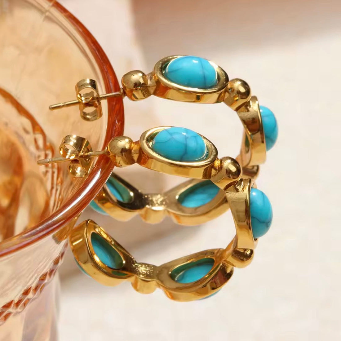 Costa Azzura Hoop Earrings - Oriana Lamarca LLC