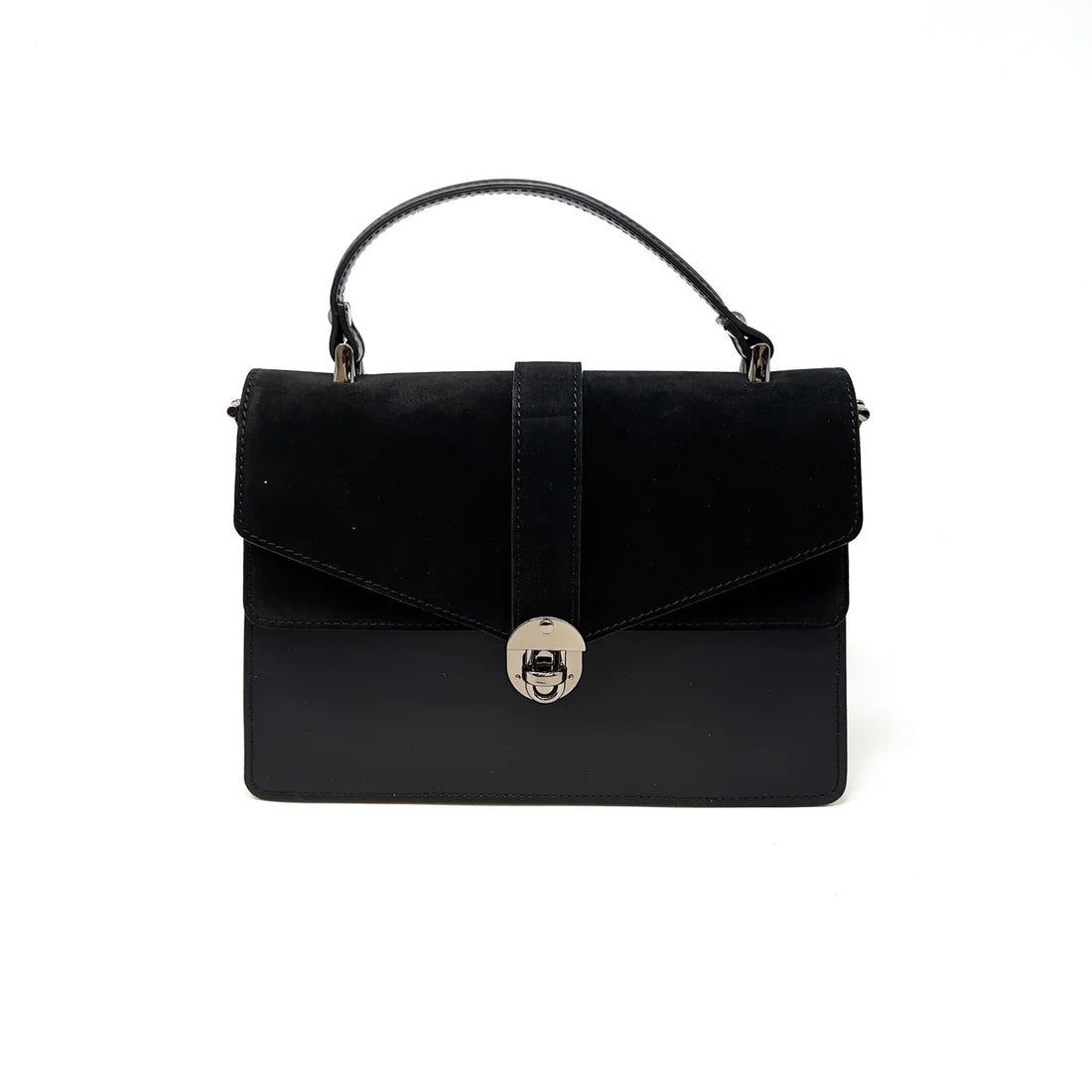 Audra Black Leather Handbag