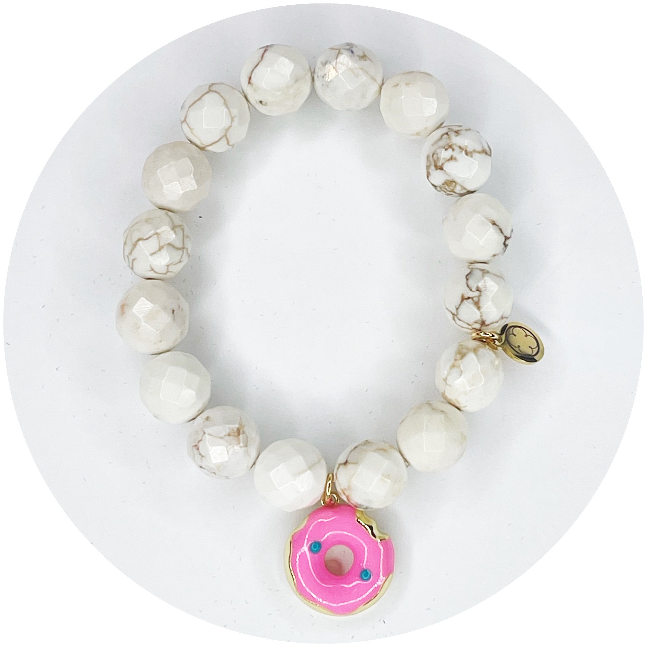 White Magnesite with Donut Pendant