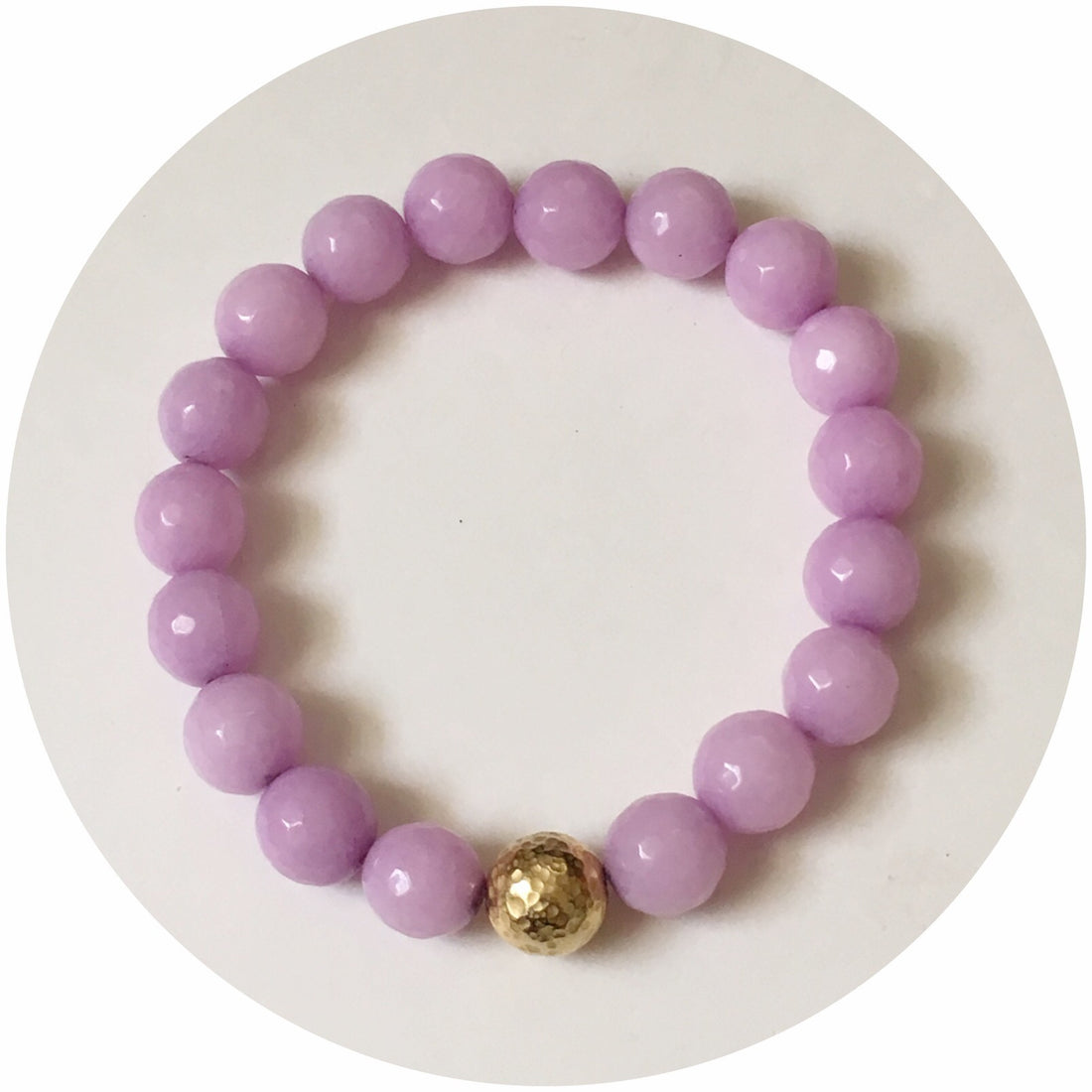 Lavender Jade with Hammered Gold Accent - Oriana Lamarca LLC
