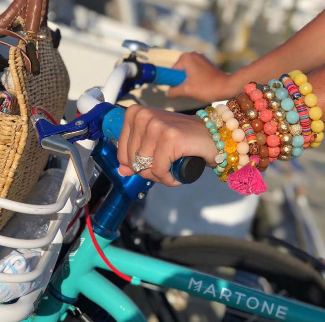 Amazonite Light with Micro Pavé Gold - Oriana Lamarca LLC