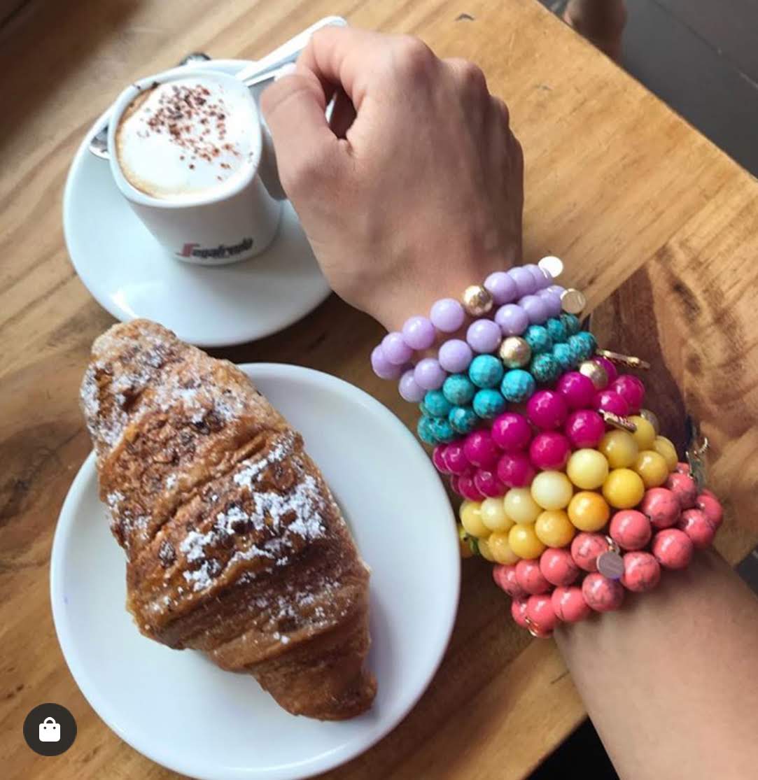 Lavender Jade with Hammered Gold Accent - Oriana Lamarca LLC