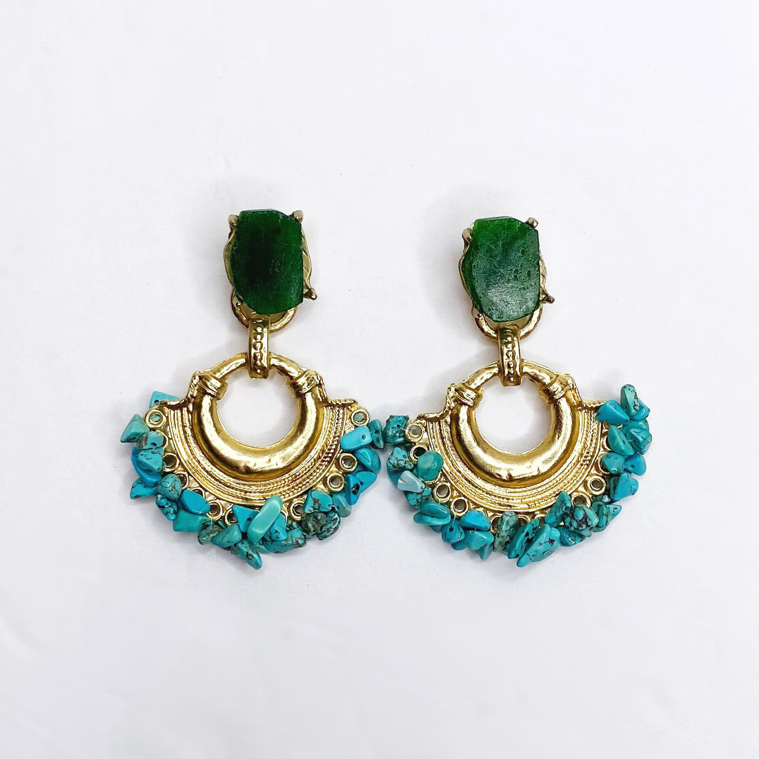 Aurora Turquoise Coral Earring - Oriana Lamarca LLC