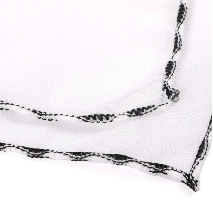 White Chiffon Facemask Scarf - Oriana Lamarca LLC