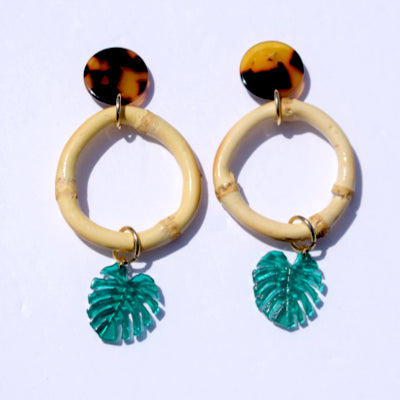 Coco Bamboo Acrylic Earrings - Oriana Lamarca LLC