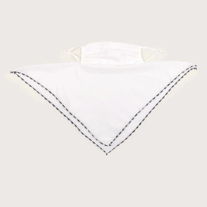 White Chiffon Facemask Scarf - Oriana Lamarca LLC
