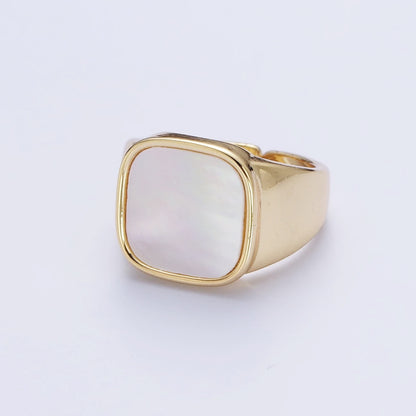 Mother of Pearl Square Ring