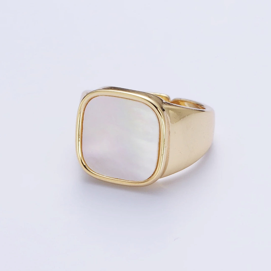 Mother of Pearl Square Ring - Oriana Lamarca LLC